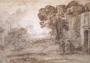 Claude Lorrain Landscape with Abraham Expelling Hagar and Ishmael (mk17) USA oil painting artist